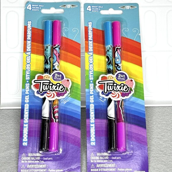 Twixie Other - Twixie Scented Gel Pens 2 Packs Twin Tips 4 Bright Bold Colors Kangaru 2018